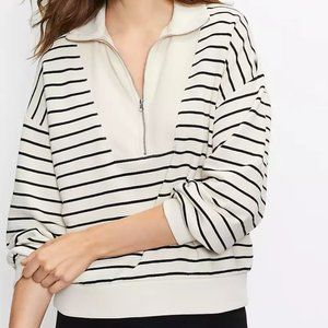 Striped Zip Loft Sweatshirt